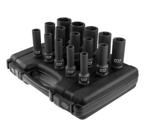 Zestaw nasadek udarowych 1/2" M7 15 sztuk