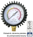 Manometr ciśnienia pistoletu do pompowania boczny 1/4"