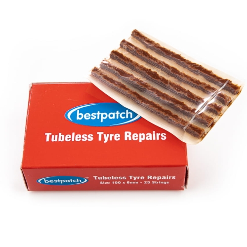 Sznur butylowy BESTPATCH do naprawy opon 6mm/100 - 25 sztuk