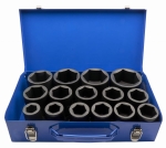 Zestaw nasadek udarowych długich 1" 15 sztuk ADLER