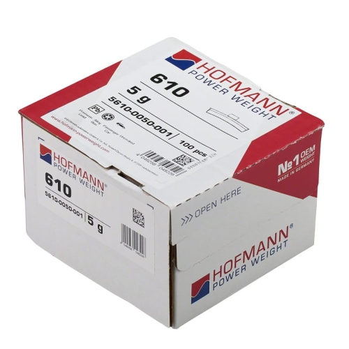 Ciężarki nabijane do felg aluminiowych 5g HOFMANN Typ610