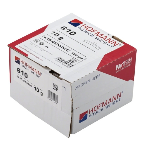 Ciężarki nabijane do felg aluminiowych 10g HOFMANN Typ610