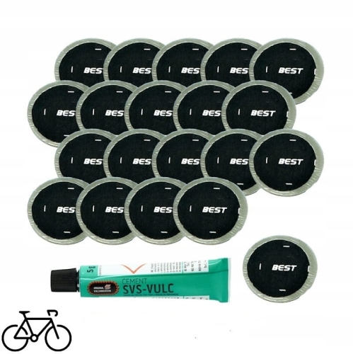 estaw łatek rowerowych + klej MINI BESTPATCH