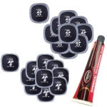 Zestaw łatek uniwersalnych T-115BK + T116BK + klej 20ml TECH