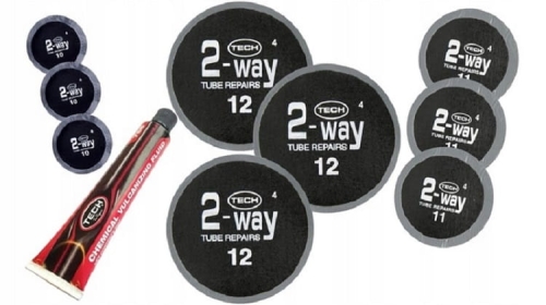 Zestaw łatek dętkowych + klej 10ml Tech