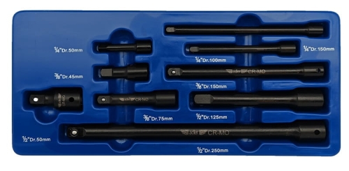 Zestaw przedłużek udarowych Cr-Mo 9szt Adler