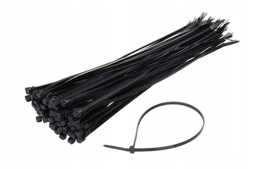 Opaski zaciskowe 4.8x300mm Czarne 75 sztuk