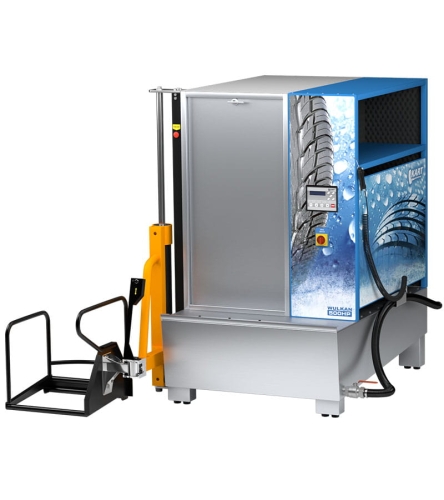 Myjka do kół WULKAN 500HP + winda do kół z koszem