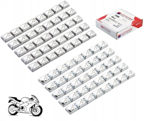 Zestaw ciężarków klejonych MOTO H706 szary + chrom