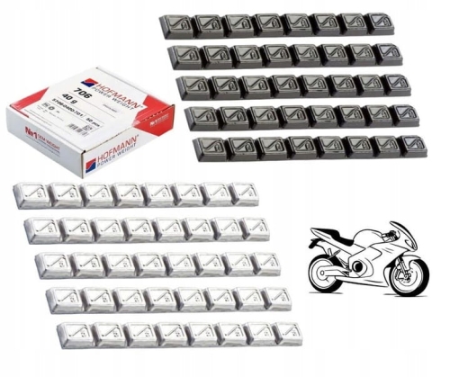 Zestaw ciężarków klejonych MOTO H706 chrom + czarny HOFMANN