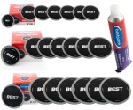 Zestaw łatek do dętek BEST + klej 75ml BESTPATCH