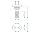 Śruby do felg Peugeot, Citroen M12x1,25