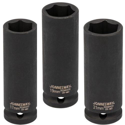 Zestaw nasadek udarowych 1/2" 17,19,21mm JONNESWAY