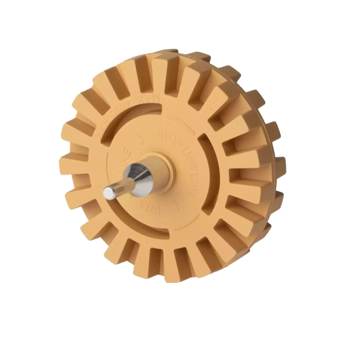 Krążek do usuwania kleju taśm naklejek karbowany + adapter