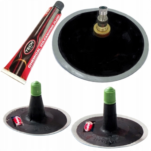 Zestaw zaworów do dętek na zimno TR13,TR15,TR218A + klej 10ml BESTPATCH