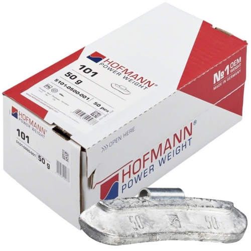 Ciężarki nabijane Fe do felg stalowych 50g - 50 szt. HOFMANN