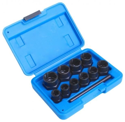 Nasadki do obrobionych śrub zestaw 3/8" ASTA - 11 sztuk
