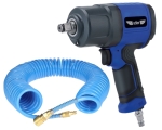 Klucz pneumatyczny 1/2" udarowy 1650Nm + przewód spirala 9m ZESTAW