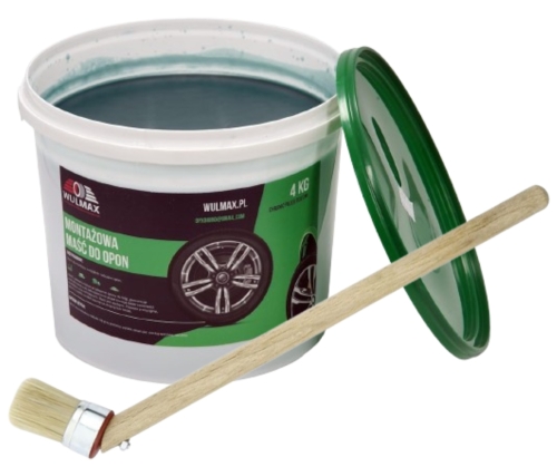 Pasta montażowa do opon zielona letnia 4kg + pędzel 40mm