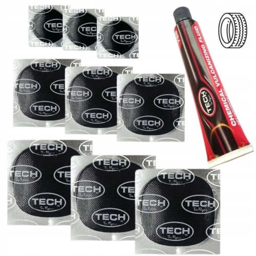 Zestaw łatek uniwersalnych TechFusion + klej 20ml TECH