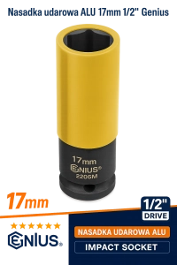 Nasadka udarowa do alu felg 17mm 1/2" Genius