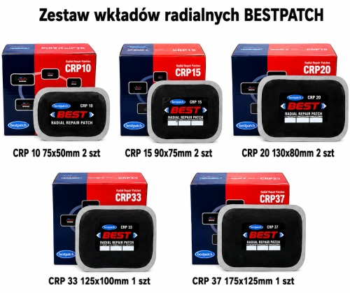 Zestaw wkładów radialnych BESTPATCH