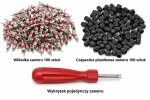 Zestaw wkładka/czapeczka/wkrętak zaworu