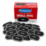Łatki do napraw dętek SMALL OVAL 65x40mm BESTPATCH - 30 sztuk