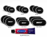 Zestaw łatek dętkowych BESTPATCH + klej 30ml MAXI 2