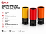 Zestaw nasadek długich ALU 17,19,21 1/2" GENIUS