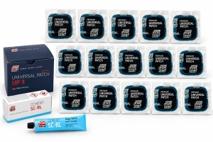 Zestaw łatek uniwersalnych UP3 + klej Specjal Cement BL 30g/35ml