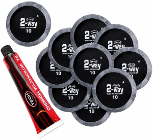 Zestaw łatek dętkowych  10BK TECH + klej 10ml Tech