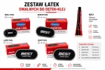 Zestaw łatek dętkowych OVAL BESTPATCH + klej 20ml