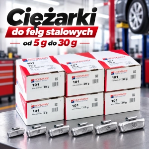 Ciężarki nabijane do felg stalowych HOFMANN 101 – pakiet 5–30 g