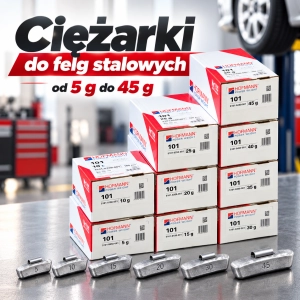 Ciężarki nabijane do felg stalowych HOFMANN 101 – pakiet 5–45 g