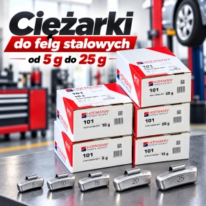 Ciężarki nabijane do felg stalowych HOFMANN 101 – pakiet 5–25 g