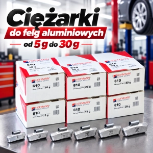 Ciężarki nabijane do felg aluminiowych HOFMANN 610 – pakiet 5–30 g