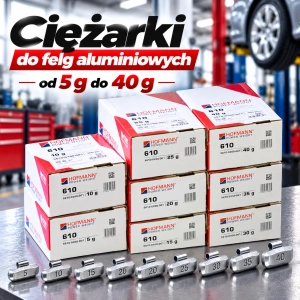 Ciężarki nabijane do felg aluminiowych HOFMANN 610 – pakiet 5–40 g