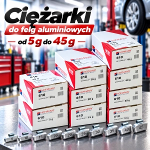 Ciężarki nabijane do felg aluminiowych HOFMANN 610 – pakiet 5–45 g