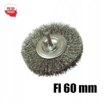 Szczotka tarczowa  z trzpieniem Fi 60mm