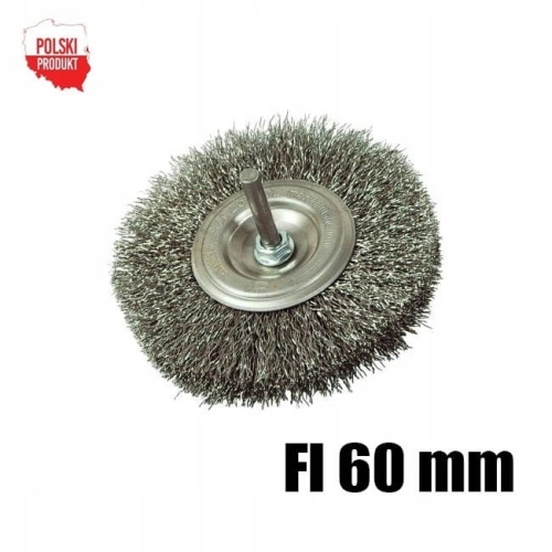 Szczotka Tarczowa z Trzpieniem Fi 60 mm